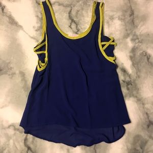 Royal blue and lime tank